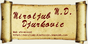 Miroljub Đurković vizit kartica